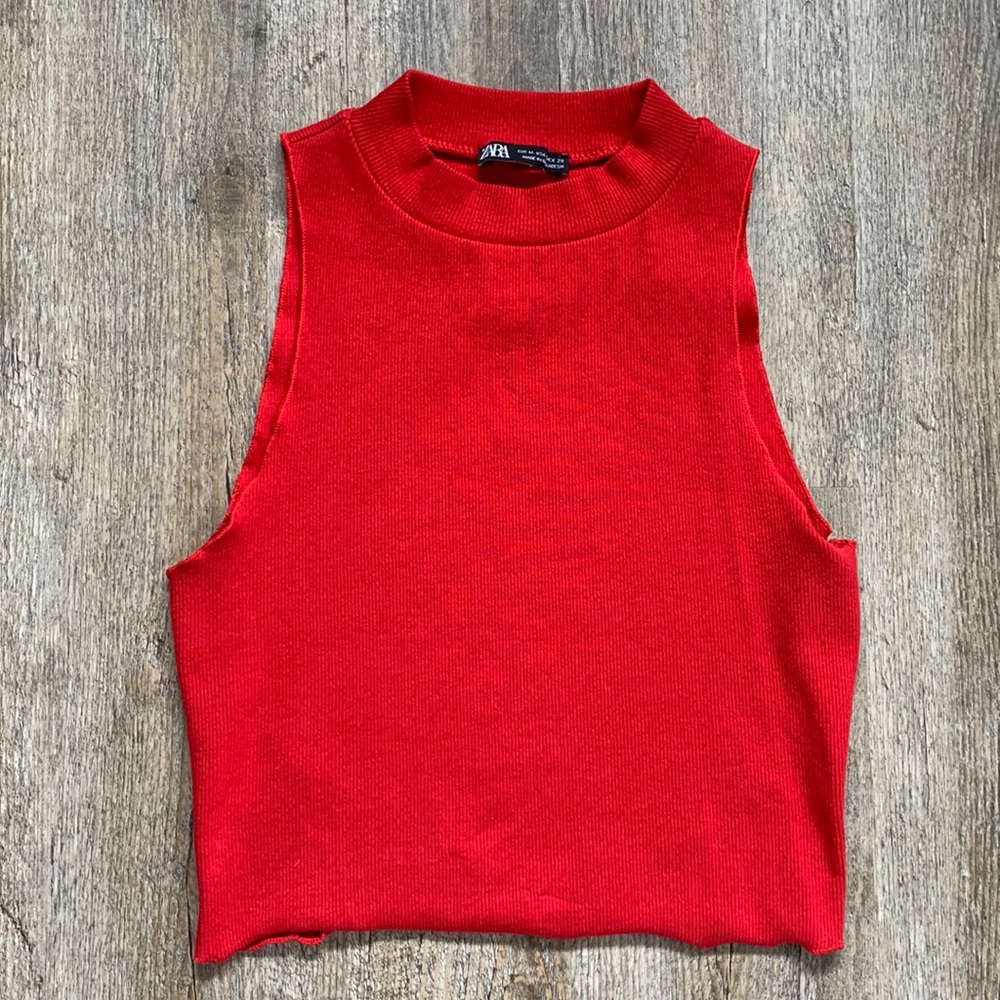 Zara mock neck tank top